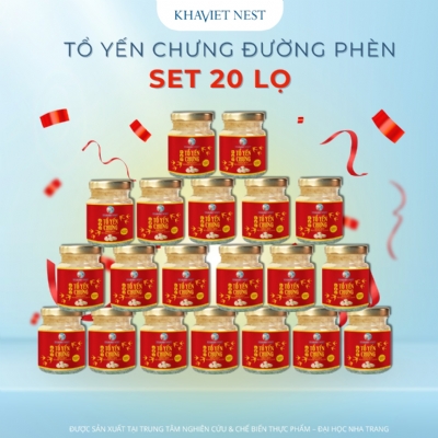 COMBO 20 TỔ YẾN ĐƯỜNG PHÈN CHƯNG SẴN