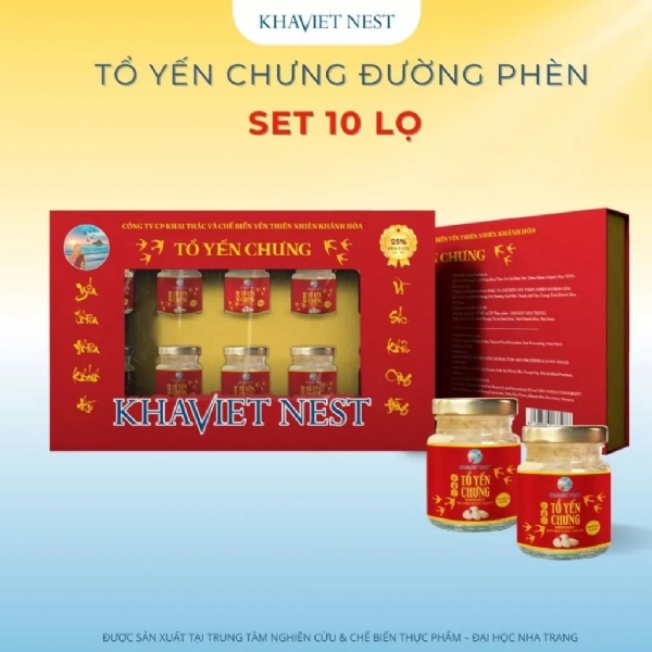 SET 10 LỌ YẾN CHƯNG ĐƯỜNG PHÈN